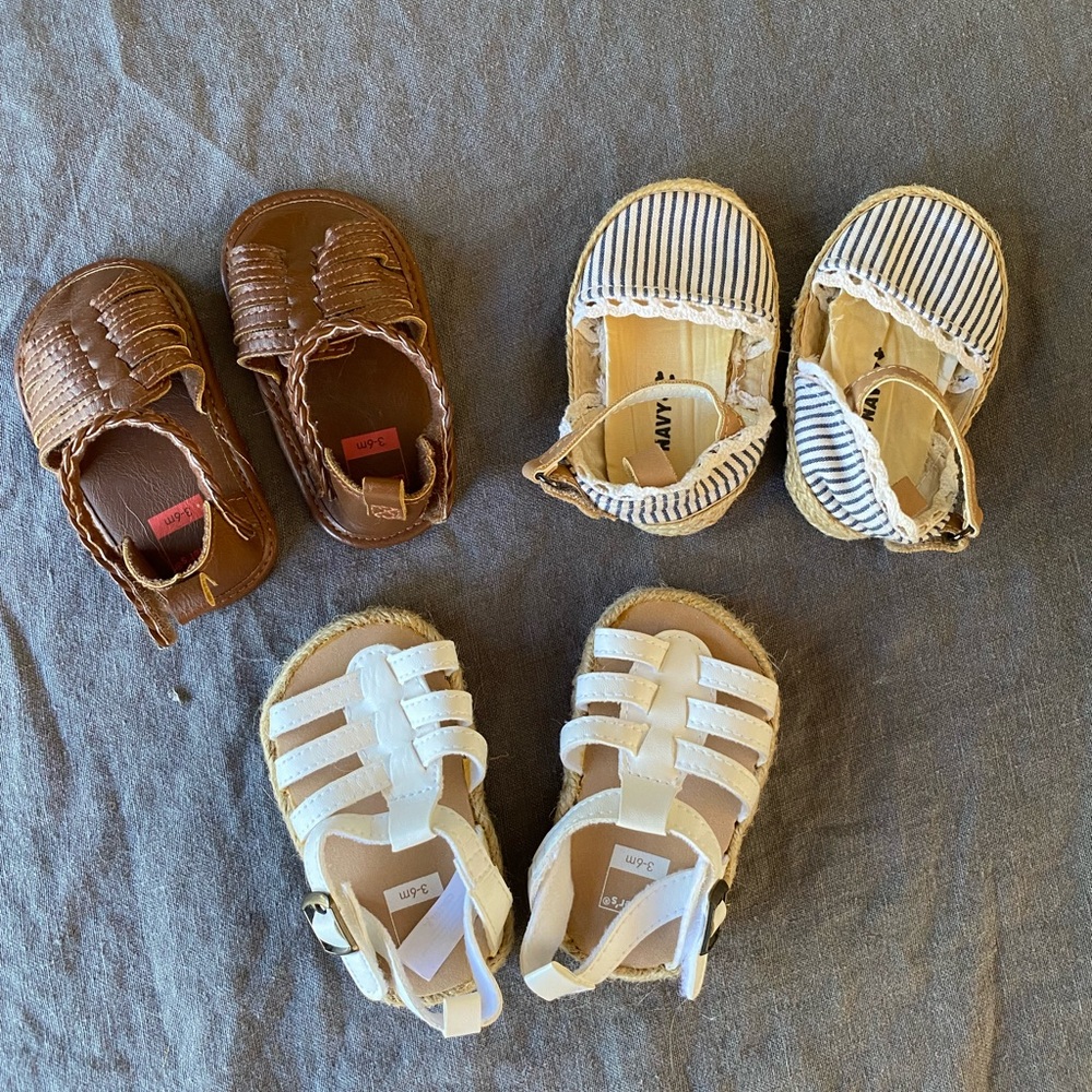 3 Pairs of Baby Sandals